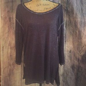 UO We The Free Grey Tissue Tee Size Large